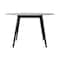 Armen Living Sydney and Fanny 5 Piece Outdoor Patio Dining Set in Dark Eucalyptus Wood 840254335950 - alternate 2